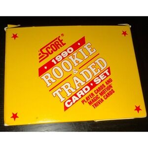 LOT OF 3 BASEBALL CARD SETS – 1988 TOPPS TRADED, 1989 TOPPS TRADED, 1990 SCORE